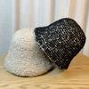 Fashionable Mixed Color Knitted Fisherman Hat for Women Trendy and Versatile Face Covering Small Basin Hat Warm Bucket Hat