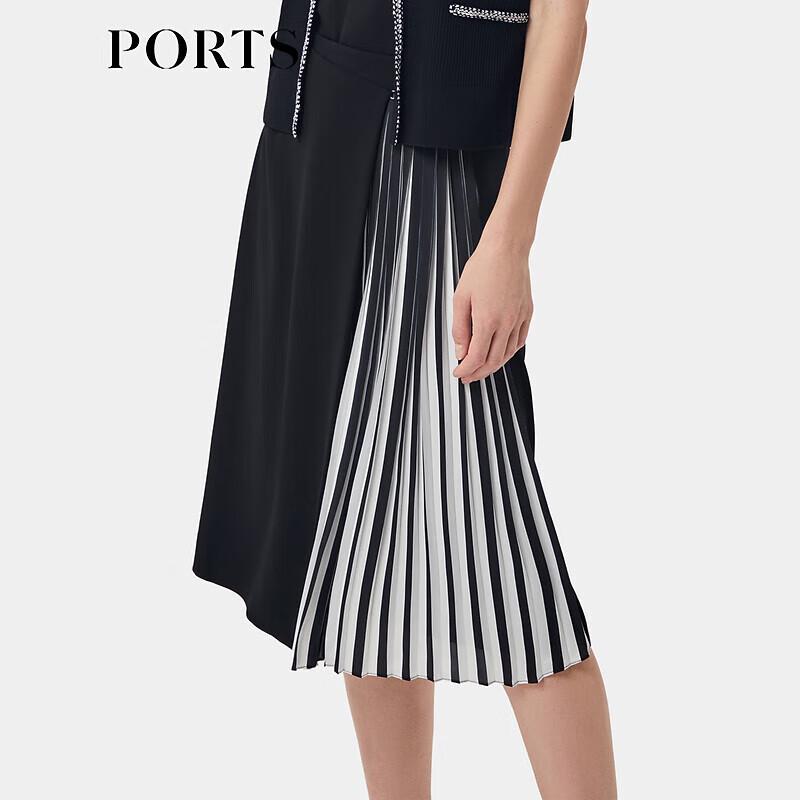 PORTS Women's 2025 Spring Summer Pleated Midi Skirt LT8S060KWB008
