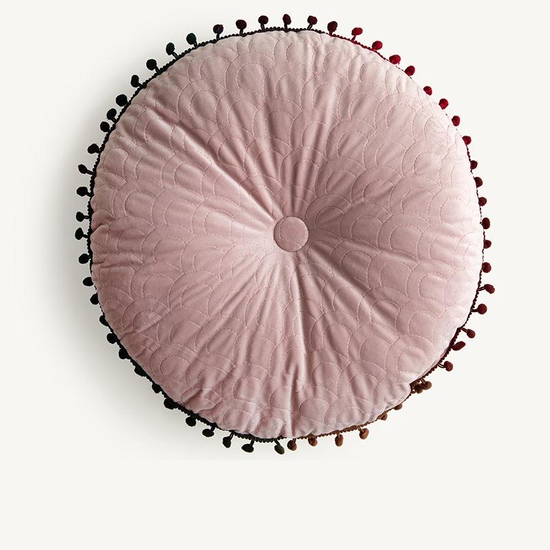 

Nordic Dutch Velvet Cushion Multi-scenario Application Home Living Room Floor Office Chair Quilting Cushions Tassel Decorat Anti Slip Strap Fart Pads 40*40cm 1pcs