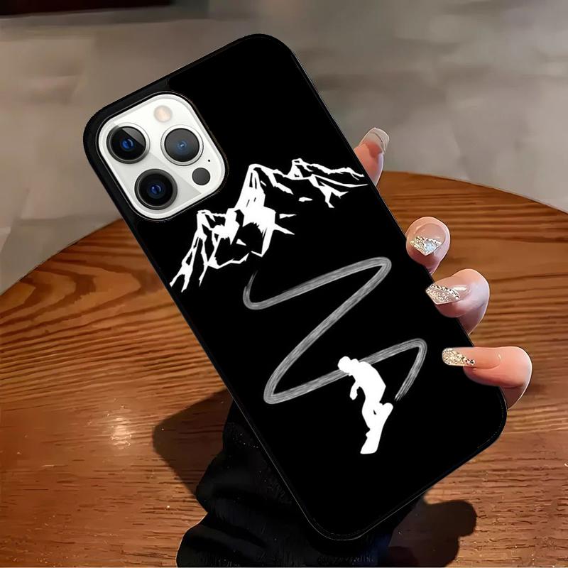Skiing Snow Snowboard Ski Phone Case For iPhone 17 Air 16 15 14 13 12 11 Pro Max Max Plus Bumper Case Cover