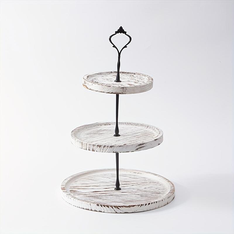 

1 шт деревенский свадебный день рождения вечеринка домашний декор деревянная подставка для десерта круглый поднос для торта 3-Tier