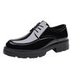 Fashion Thick Soled Men's Leather Shoes Formal Derby Style Design Business Party High Quality Black Adult Height Increasing Shoes New