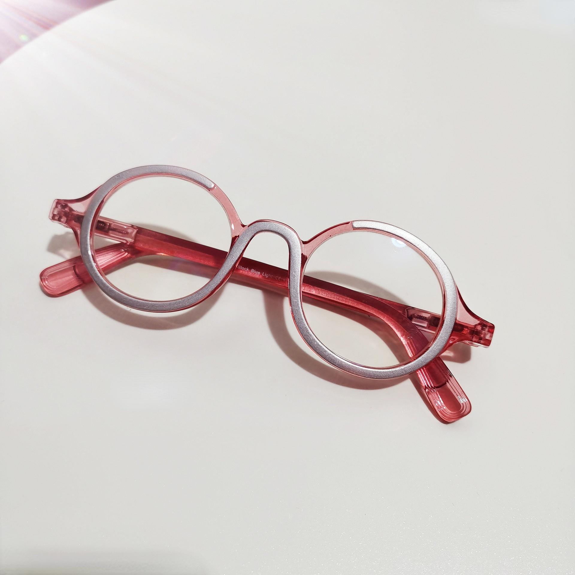 

Reading Glasses Women Small Round Frame Vintage Hyperopia Eyeglasses Women Blue Light Farsighted Eyewear 0~+4.0 With Free Cloth +2.0