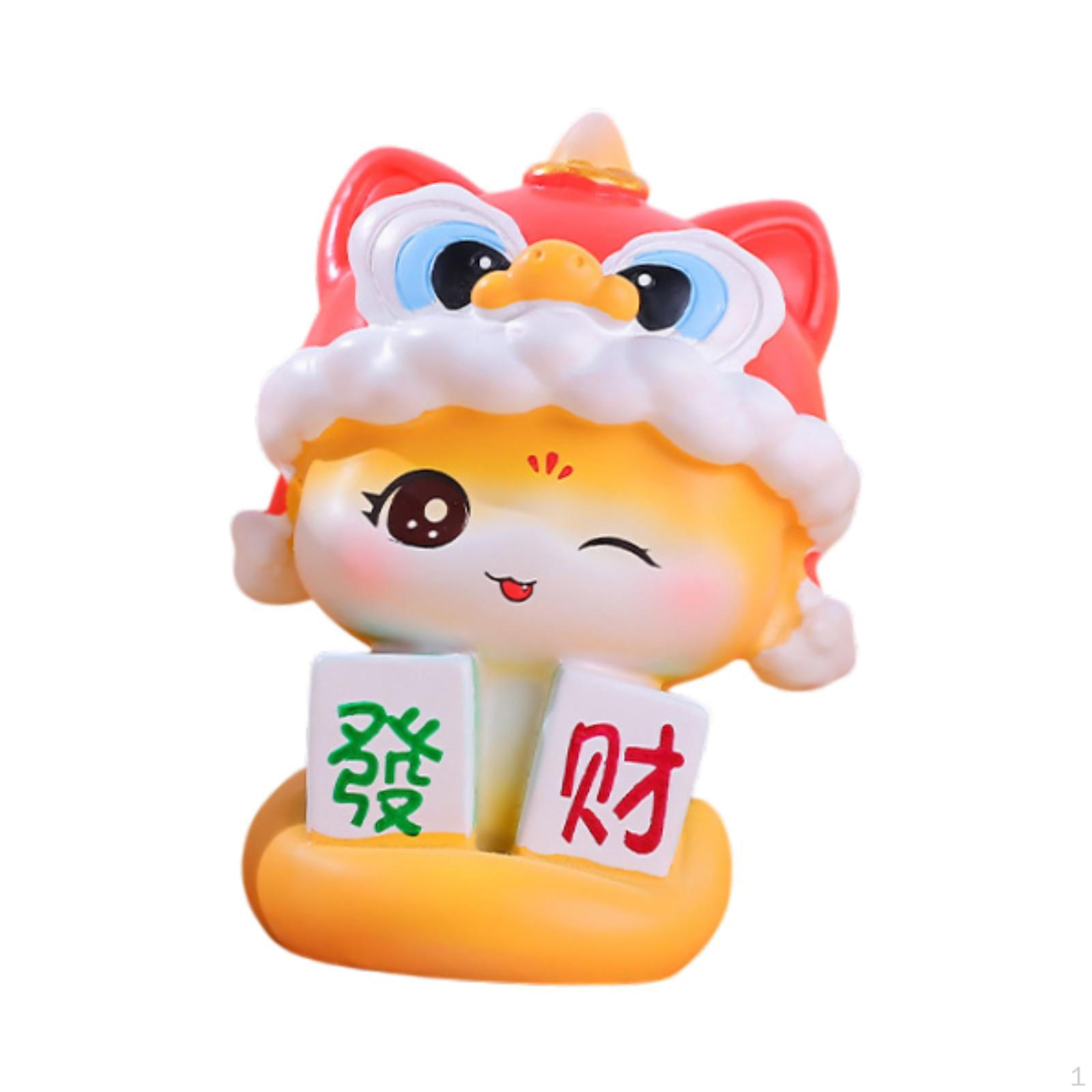 

Китайская статуэтка змеи года Лунный декор Милое произведение искусства Мультфильм Подарок Style D