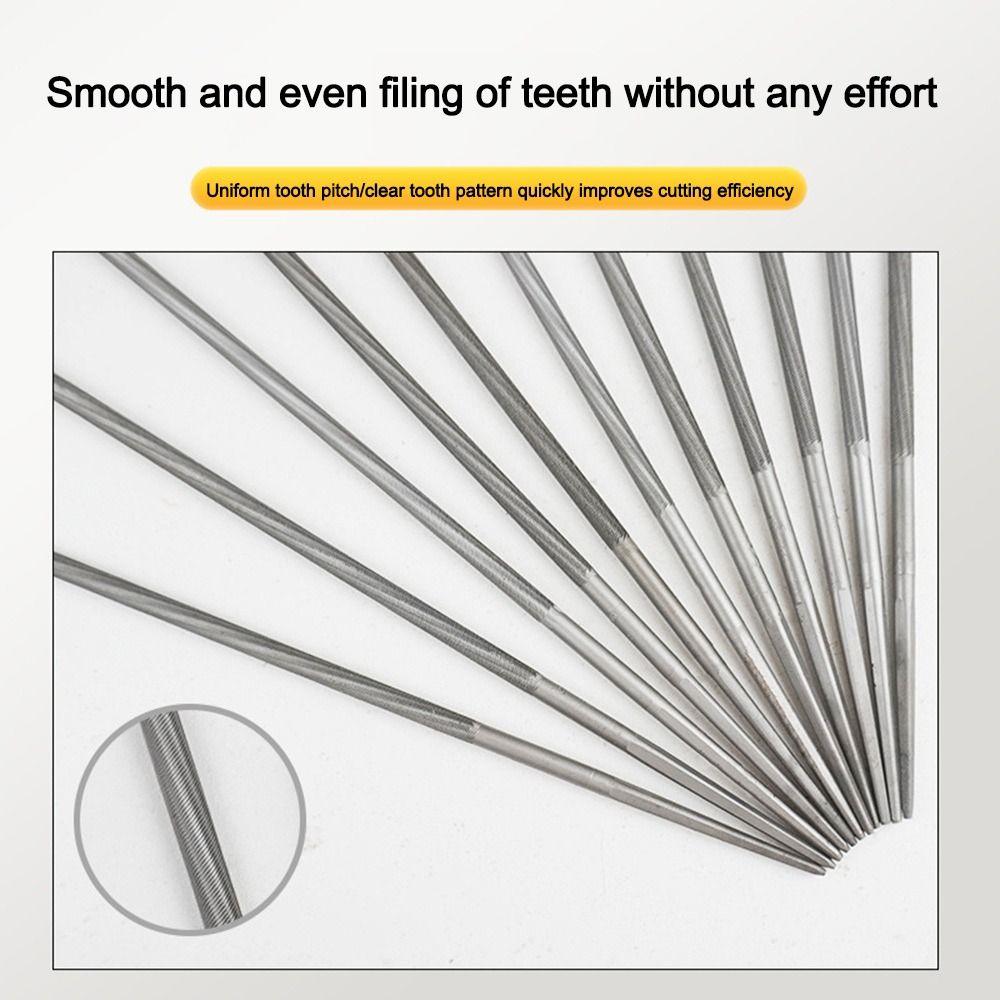 3Pcs Round Grinding File Hand Tools Chain Files Durable Logging File  Grinding Tool