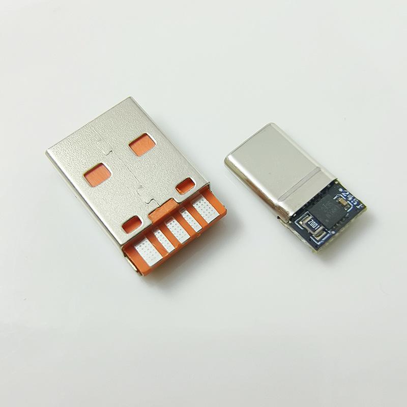 120W USB Type-C Male Head: 5-Core Solder Pad for Fast Charging, Compatible with OPPO, Xiaomi, VIVO, Huawei
