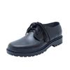 New men's casual single shoes round head lace-up daily solid color fashion low-top flat men's shoes