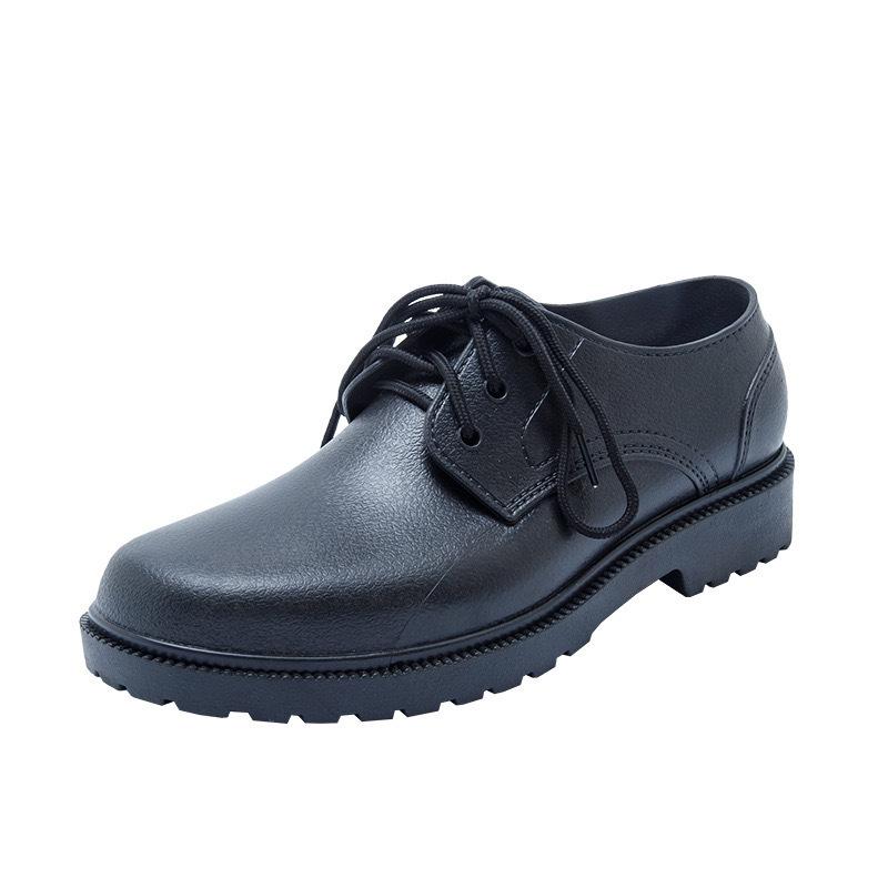 New men's casual single shoes round head lace-up daily solid color fashion low-top flat men's shoes