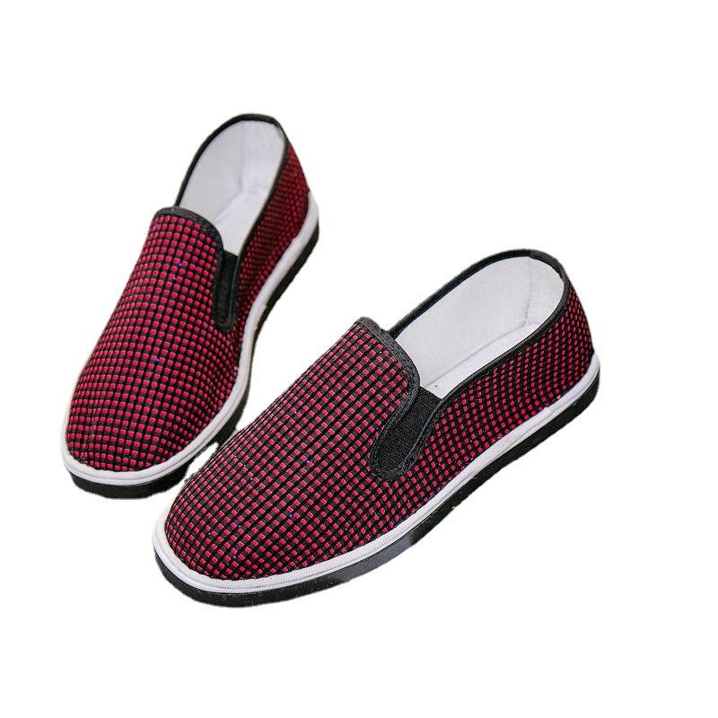 Women's Cloth Shoes New Soft-soled Women's Single Shoes Flat-soled Old Beijing Red Handmade Women Comfortable and Versatile