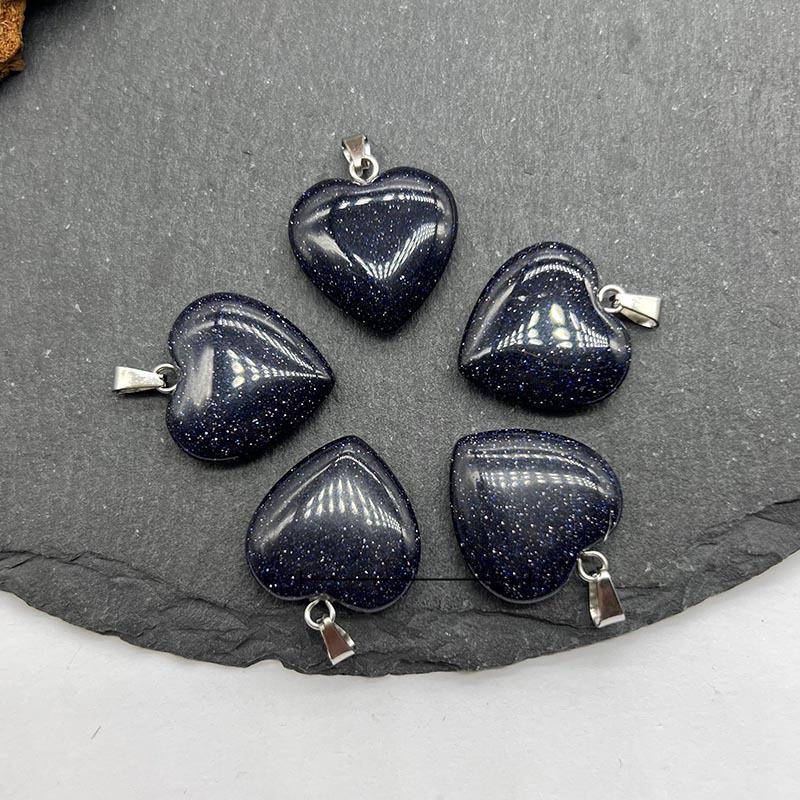 

Кулон в форме сердца 20 мм из натурального кристалла-самоцвета для DIY ожерелья