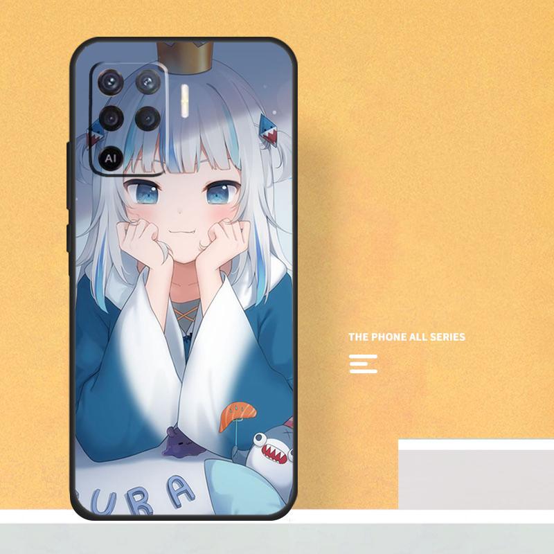 Anime Hololive Gawr Gura Case For Oppo A80 A60 A40 A6 A5 Pro A15 A16 A17 A57 A94 A74 A54 A76 A96 A18 A38 A58 A78 A98