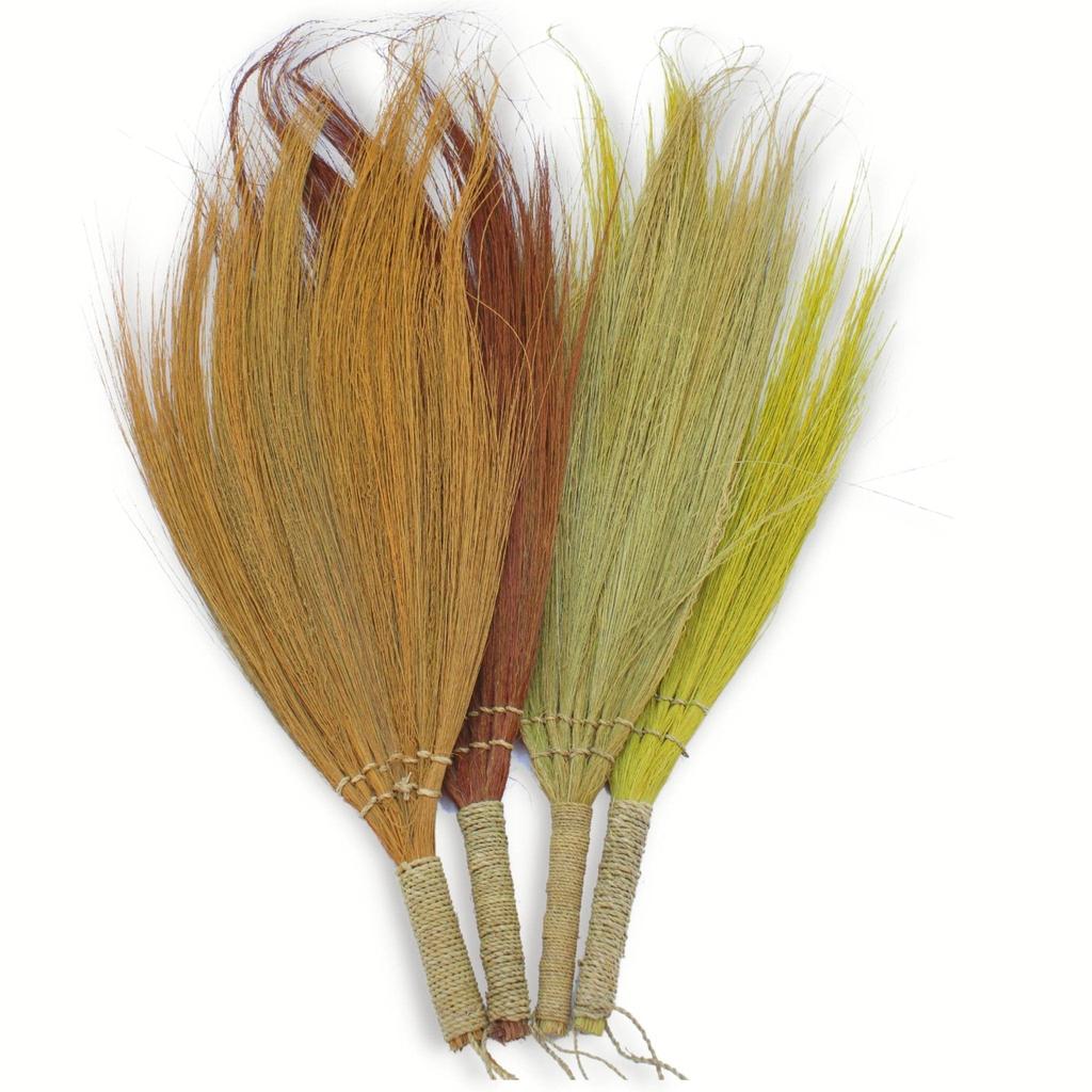 Broom Set of 4 Long Natural Colours Pampus