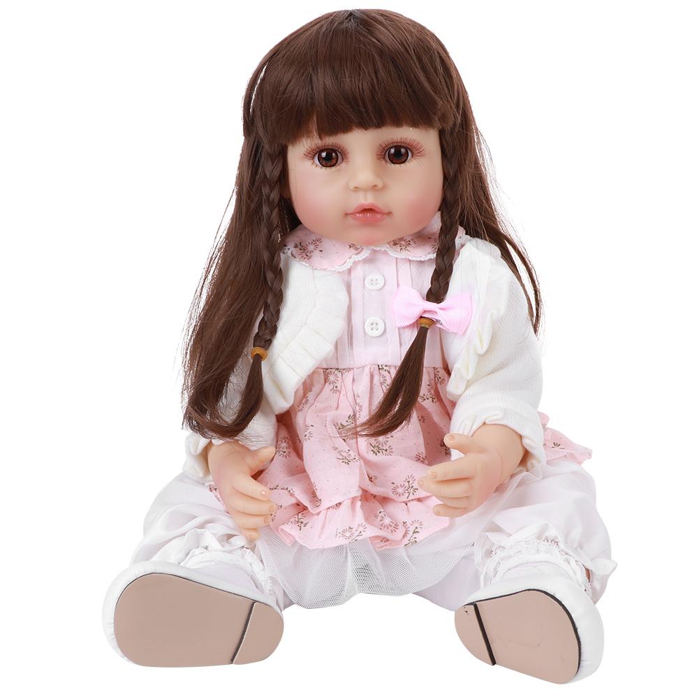 

Full Body Silicone Simulation Baby Doll Lifelike Baby Doll Children Toy Birthday Gift 55cm