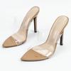 Sexy durchsichtige Hausschuhe Damen Street Style Spitze Stiletto Hohe Absätze zum Hineinschlüpfen Sandalen Mules Party Freizeit Damen Slides Schuhe