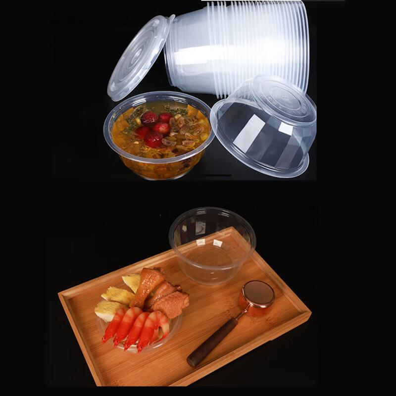 Disposable Plastic Takeout Bowls & Spoons