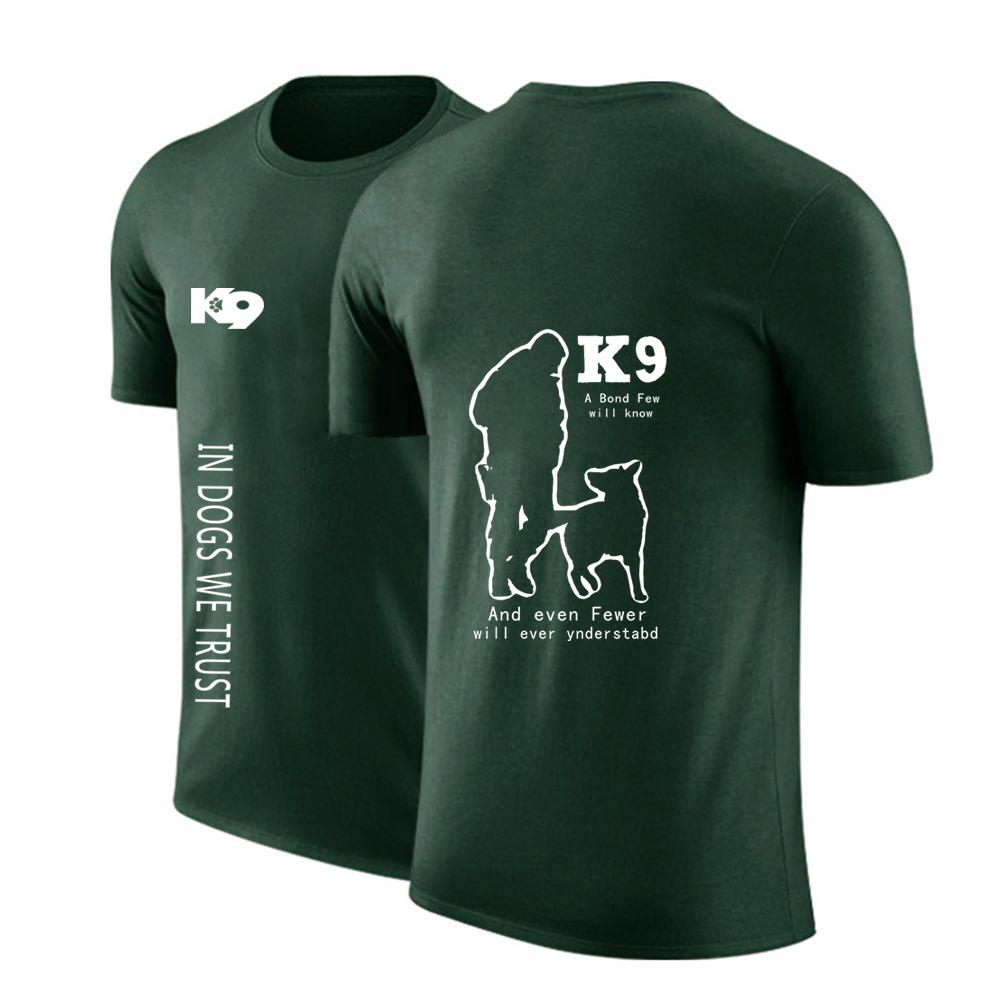 Fashion Men's K9 Team Logo 3D Printed T-shirt Summer Street Trend Fashion Short Sleeve Top Casual Loose Comfortable Round Neck Clothing