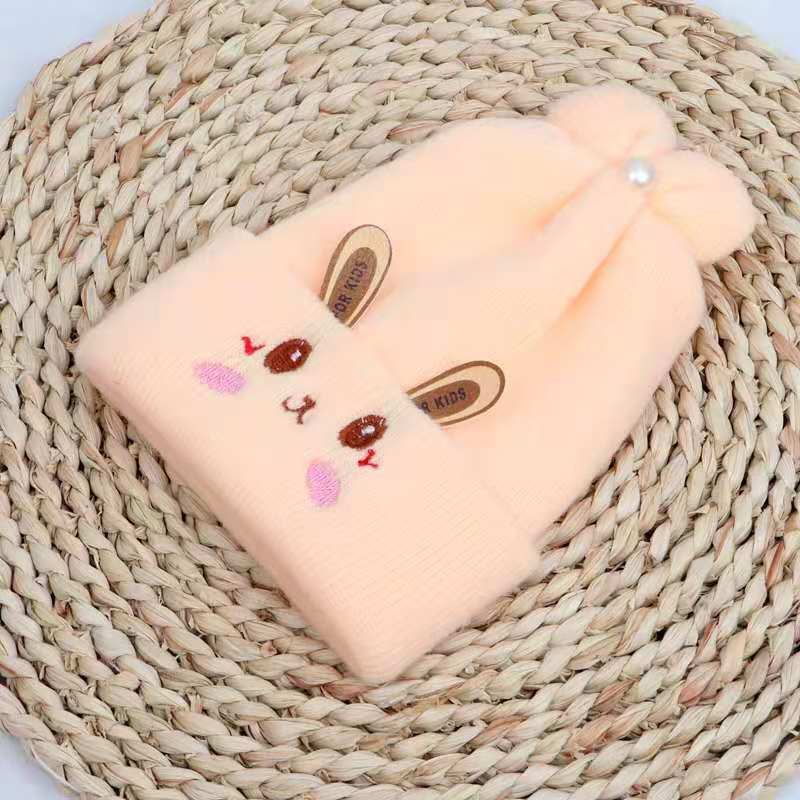 

0-6 months newborn fetal cap thickened baby hat autumn and winter knitted double-layer woolen hat thermal pullover hat 0-6 months