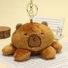 Double-Sided Plush Flipped Capybara Keychain Cartoon Capybara Doll Pendant  Birthday Party Decor