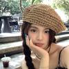 Summer Weave Cap Handmade Painter Hat Fashion Straw Beret  Women