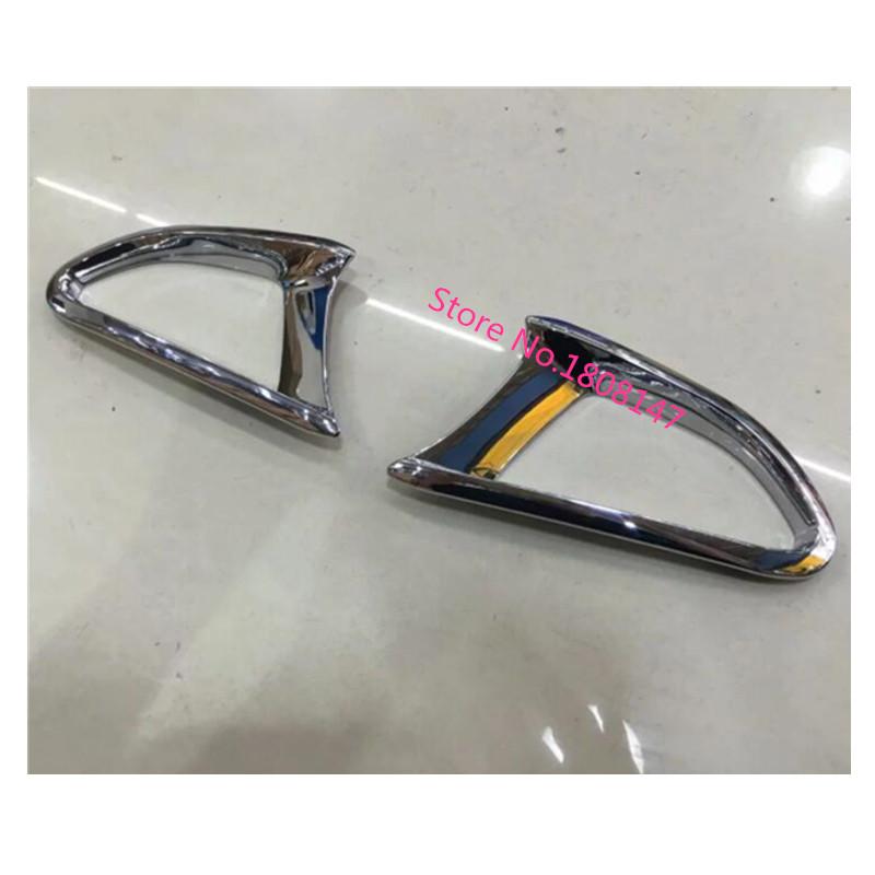 Car Body Rear Tail Fog Light Lamp Eyebrow Frame Stick ABS Chrome Cover Trim For Mazda 2 Mazda2 Demio 2015 2016 2017