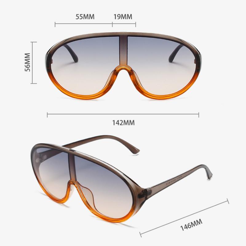 non-polarized Oversized Fashion Sun Glasses Women New Mirror Sports Goggle for Outdoor Cycling Trendy Stylish Brand Design Shades