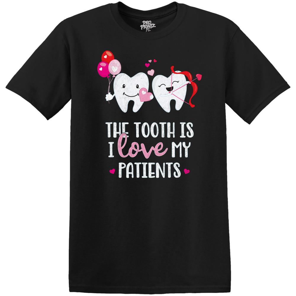 Зубная футболка Зуб это Я люблю своих пациентов XL