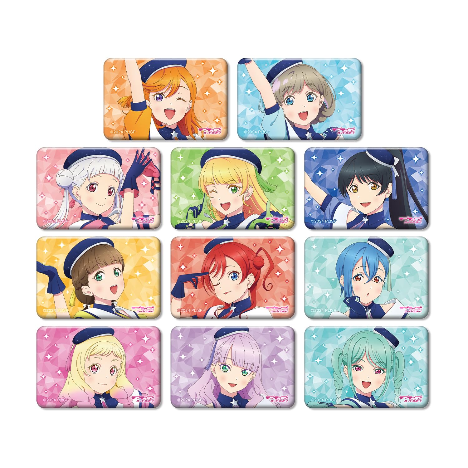 Love Live Superstar Оригинальная иллюстрация Superstar версия. Торговая площадь Значок-пины Коробка 11 шт.
