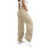 Pantaloni Cargo Elastici cu Talie Înaltă pentru Femei, Pantaloni Casual Stretch cu Picior Larg Streetwear Parașută pentru Drumeții cu Buzunare
