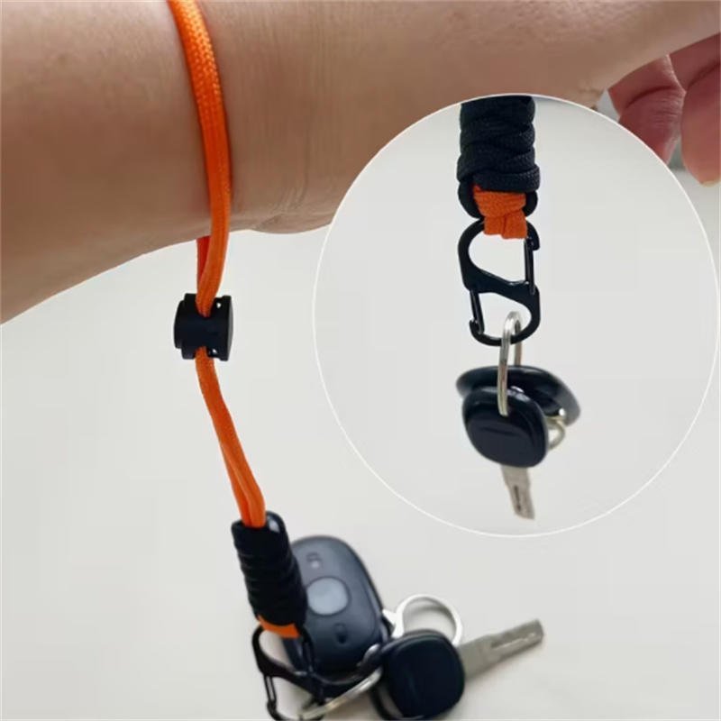 1Pcs/Pack Creative Simple Color Blocked Braided Rope Anti Lost Keychain Backpack Hanging Accessories Car Keychain Hanging Rope