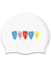 SENTI [Sc-2474] Heart Centi Wh Silicone Swim Cap