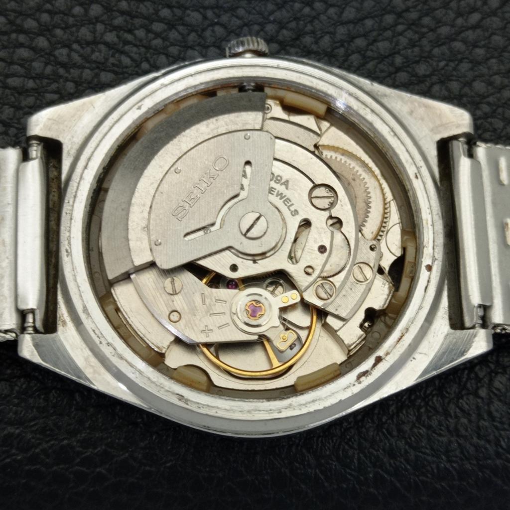 Seiko 5 AUTOMATIC 6309A VINTAGE JAPAN MENS BLACK COLOR DIAL WATCH A701566-5 R206b-a701566