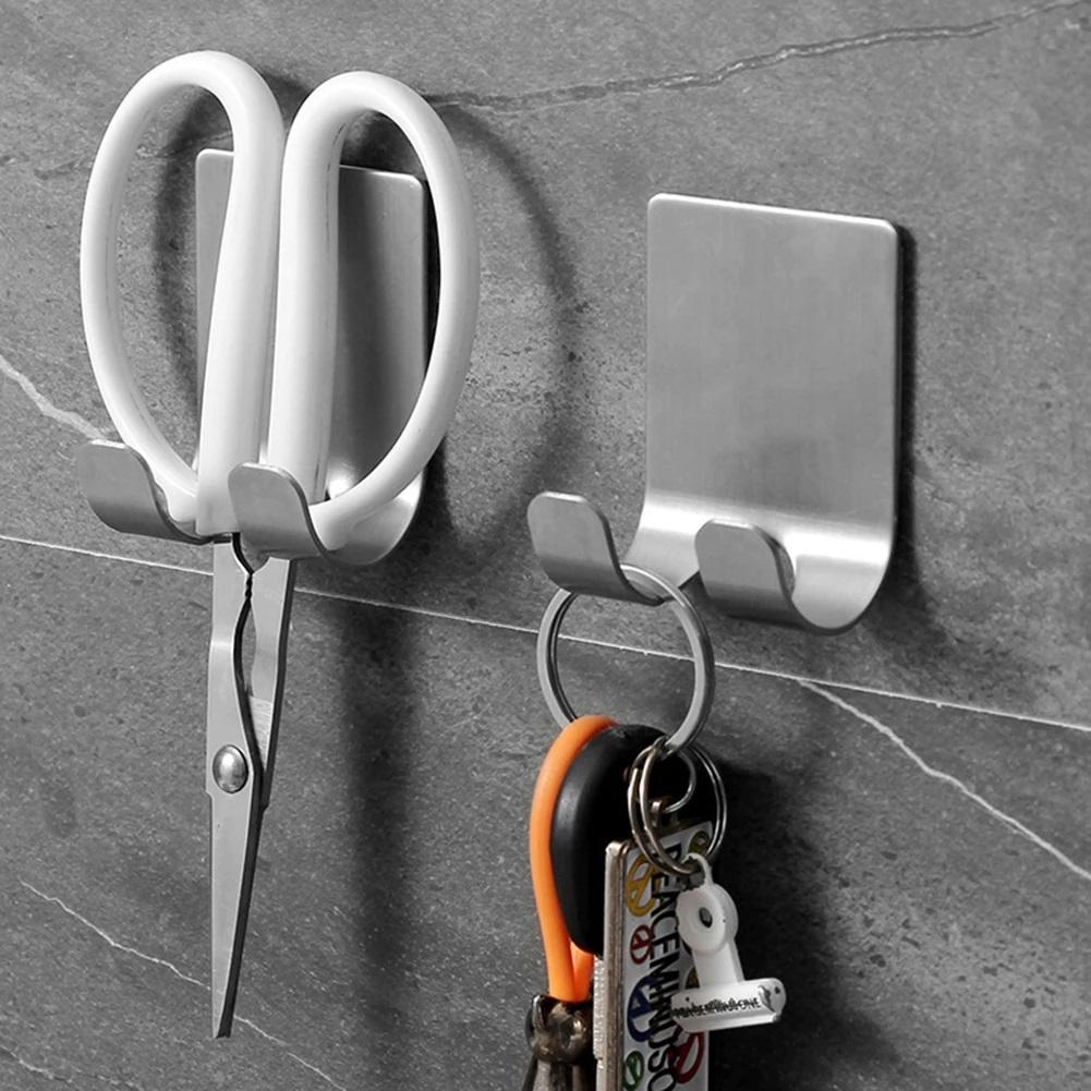 304 Stainless Steel Razors Holder No-Punch Bathroom Men Shaving Shaver Razor Stand Shelf Razor Storage Rack Bathroom Organizer