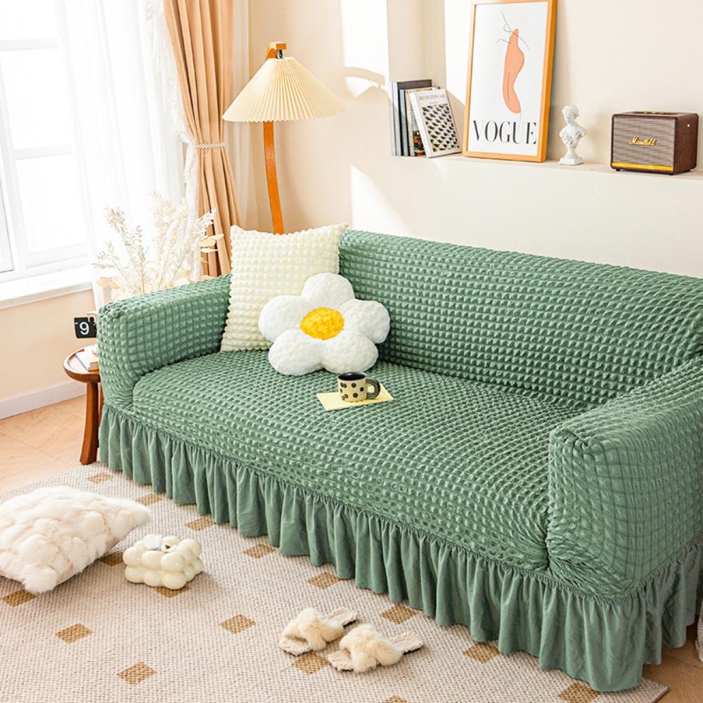 Bubble Fabric Sofa Cover Stretchable Elastic Slipcover Nordic Style for Single Double Triple Seater Cushion