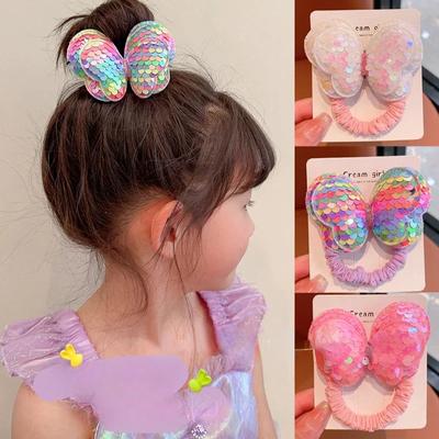 1pc Laser Paillettes Arco Fermagli per capelli Ragazze Bambini Copricapo Frangia Lato Ornitorinco Clip Dolce e carino Accessori per lo styling dei capelli Fasce per capelli