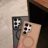 Metal  Magnetic Charging  Phone Case With Lens Film Protector Phone case  for Samsung S25 S24 ultra