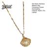 Exquisite Design Jewelry Hollow Shell Faux Pearl Necklace Pendant