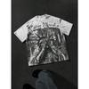 The  summer new men's T-shirt features a casual fashionable comfortable soft and breathable  pattern print