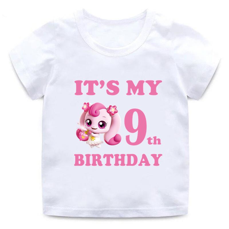 

Tini Ping Одяг для дівчаток з мультфільмами It s My 1 2 3 4 5 6 7 8 9 Years Birthday Kids T-ShirtBaby Children T-Shirt 2T(90cm)