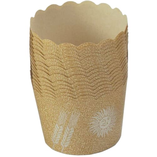 Shimomura Kihan Kraft Paper Muffin Cups, 50 count, Made in Japan, Heat-Resistant, Oven-Safe, Easy-to-Eat, Slit-Shaped Cake Cups, Muffin Pans, 6.5cm Di