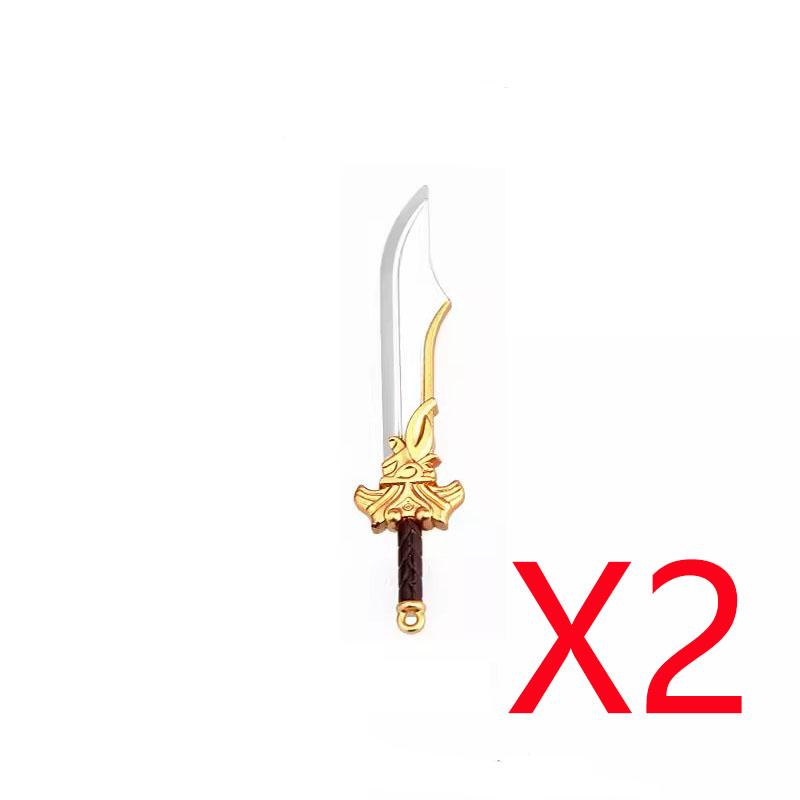 MOC Military Medieval Building Blocks Accessories Soldier Figures Bicolor Weapons Crossbow Sword Helmet Tomahawk Toy Gift X006