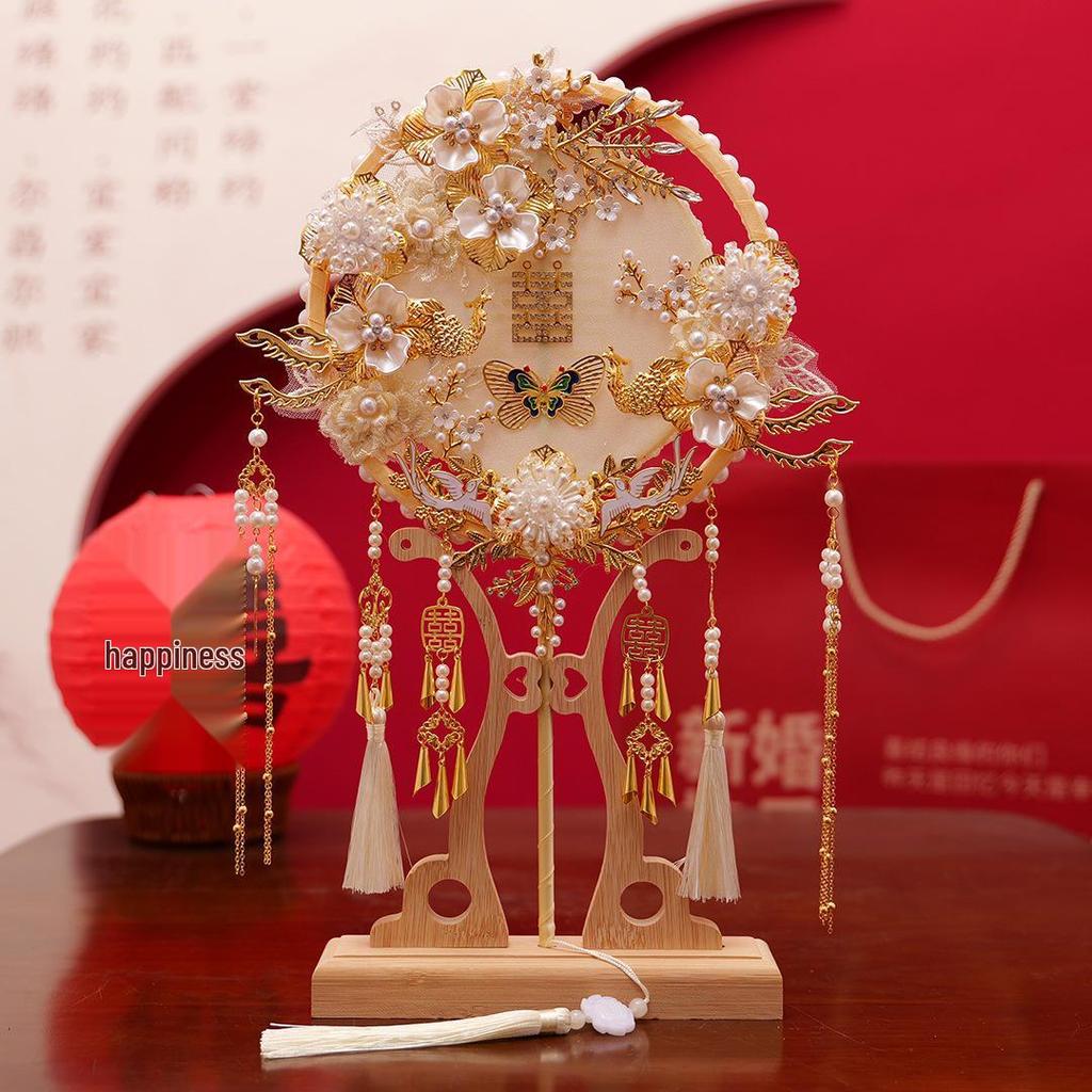 Handmade DIY Chinese Bride Fan Gift for Friend's Wedding