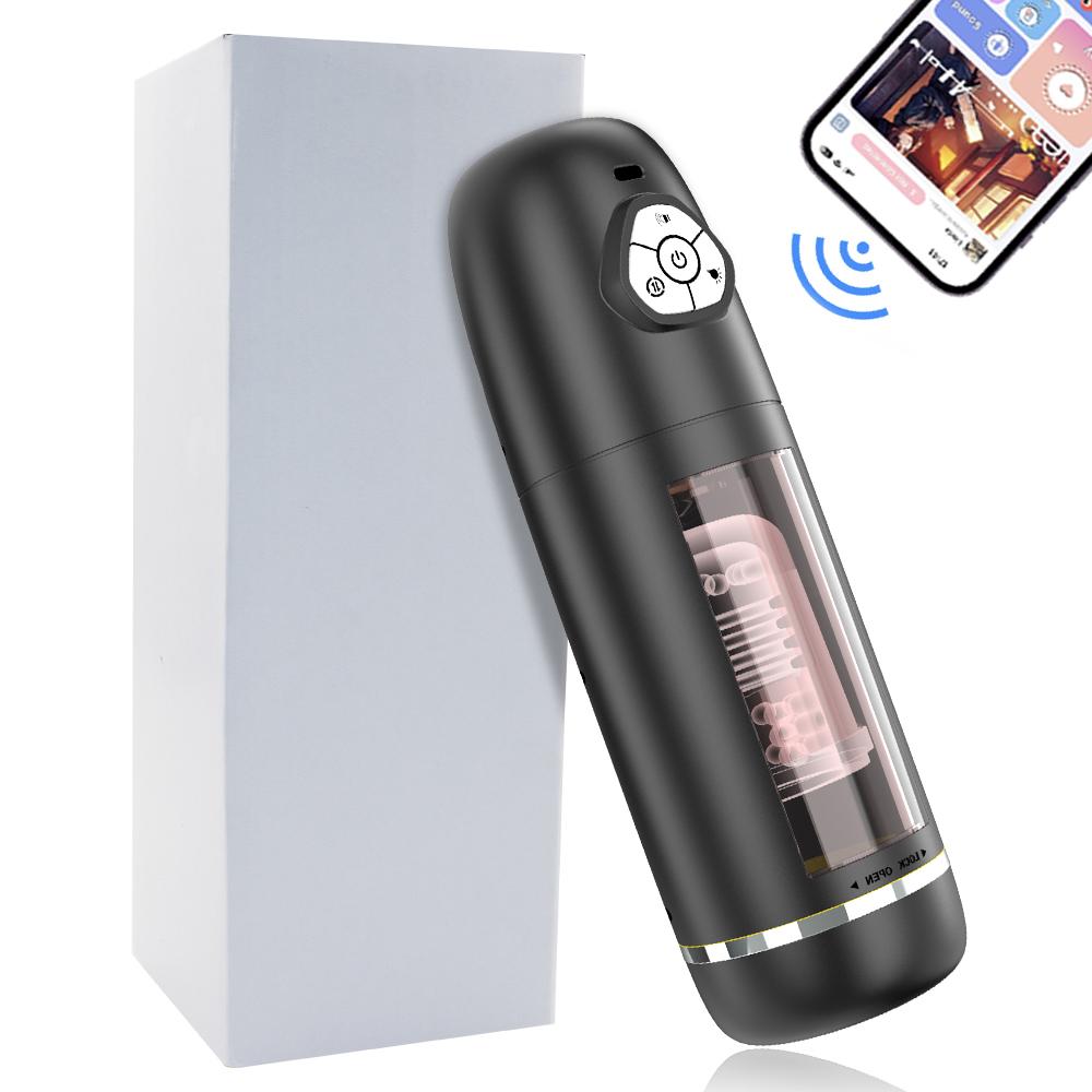 Automatic Telescopic Rotation Masturbator Cup Pussy Penis Exercise Real Vagina Masturbation Blowjob Machine Sex Toy For Men