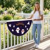 Halloween Fan-Shaped Flag - 4590cm - Single Sided Printed Polyester for Outdoor Garden Decoration