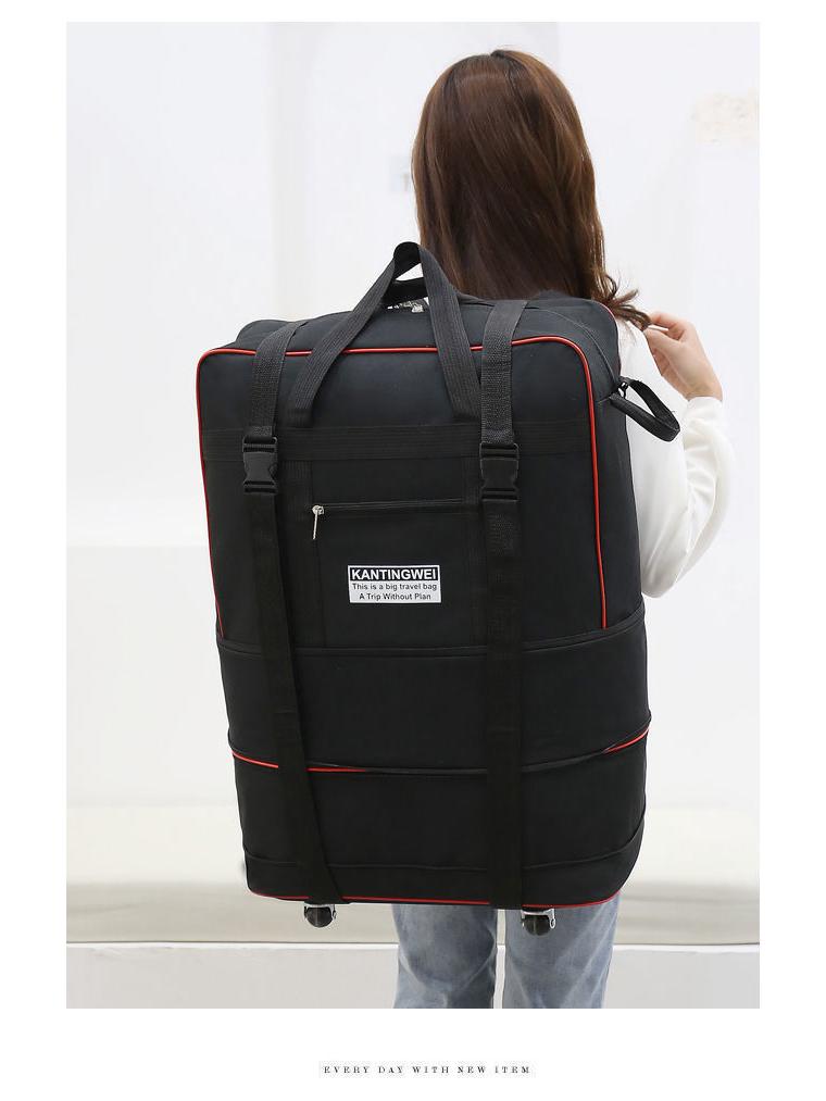 Wasserdichter Reisekoffer aus Oxford-Gewebe - Große Kapazität Aufgabegepäcktasche für Umzug ins Ausland