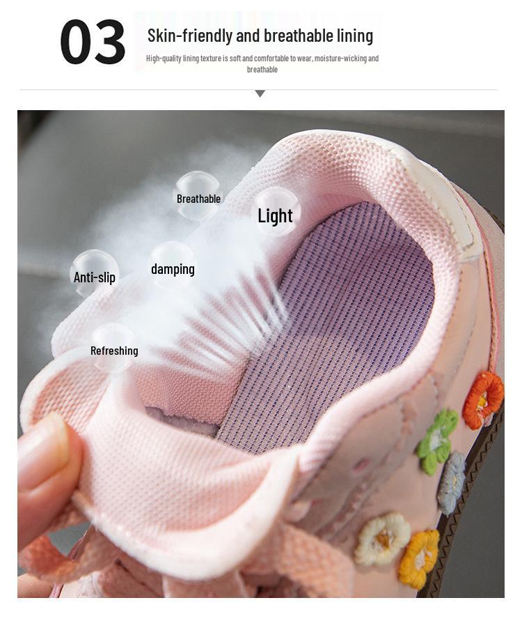 2026 Fashion Casual Sports Shoes for Girls - Soft Sole Spring/Autumn Sneakers