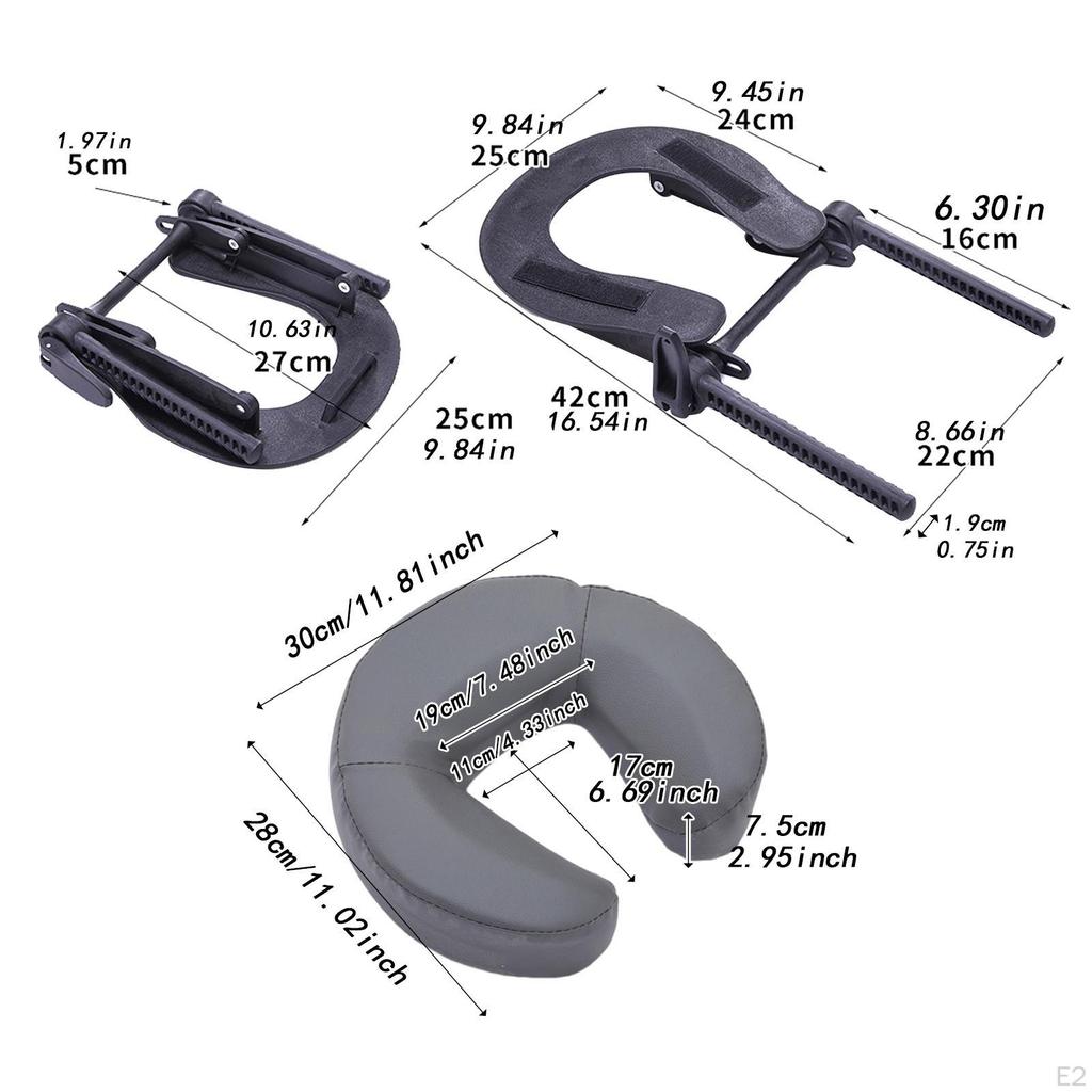 Face Cradle with Pillow for Massage Table Adjustable Equipment Versatile and Armrest Neck