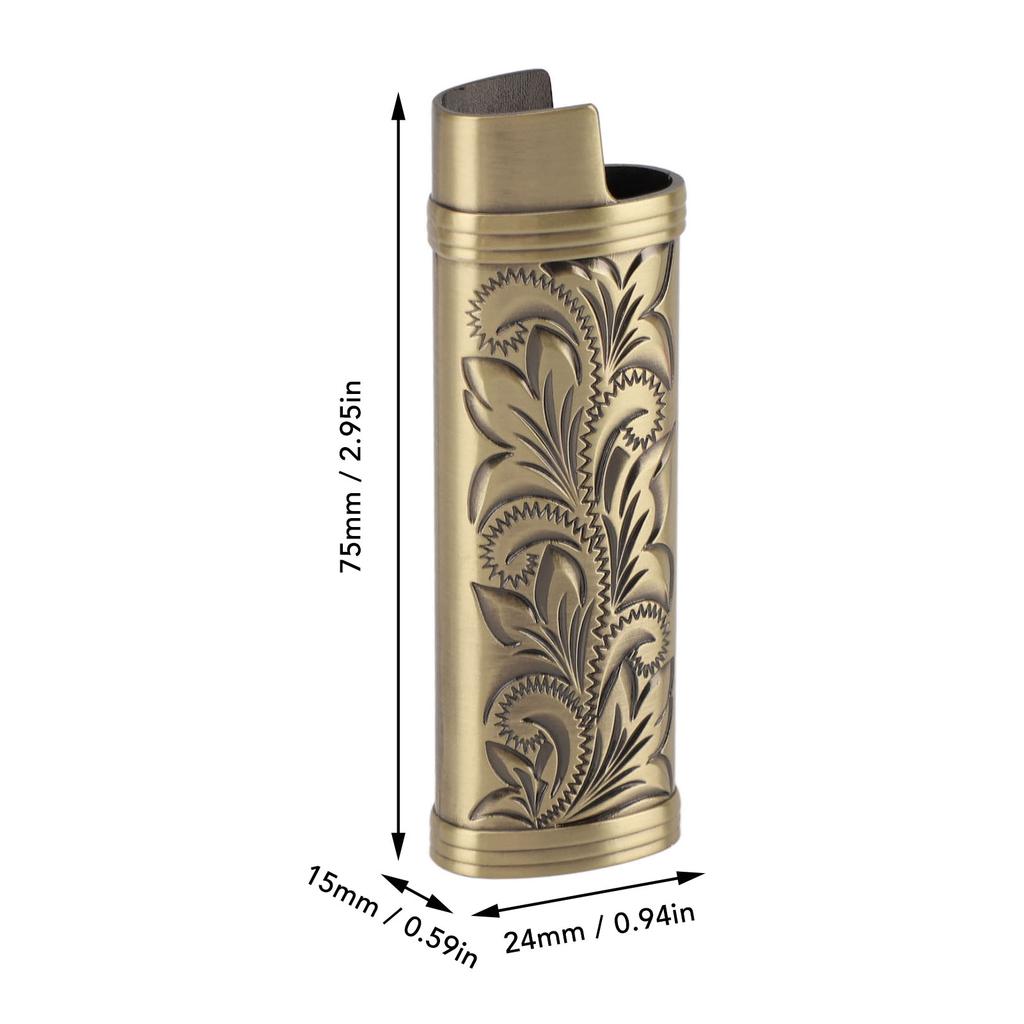 Protective Lighter Case Good Workmanship Open Top Pretty Design Sturdy Zinc Alloy Lighter Case Ideal Present for Camping