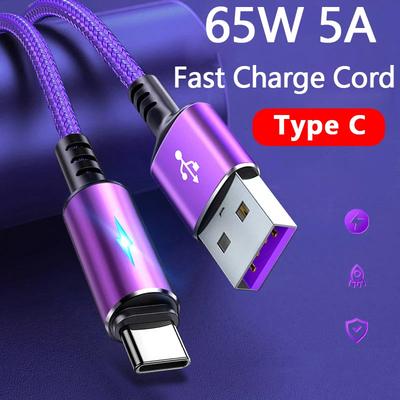 5A Superschnelles Ladekabel USB Typ C Kabel USB C Ladekabel für iPhone 15 Pro Max Xiaomi Realme Honor Huawei Poco Oneplus