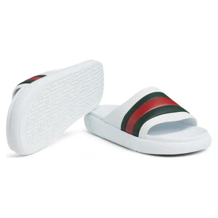 Gucci Web Slide Sandal 'White Green Red' 780286 J8700 9032
