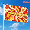 2D Flat, Single Large Flag VAMOS ESPANA Fan Graffiti Hobby Graphic Design Spain Cultural Art Print 2D Flat Print Festival Design, Single-Sided, Two Ha